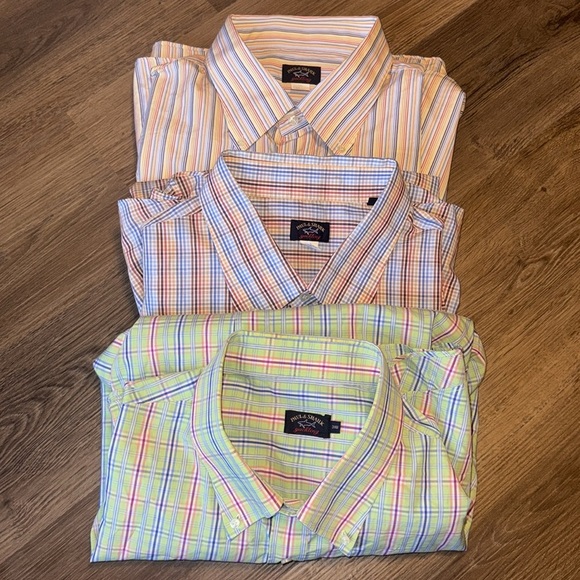 Paul & Shark Mens 3XB Gangnam Check Button UP Long Sleeve Yachting shirts